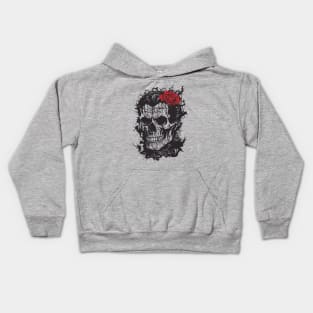 Skull Rose of Death Kids Hoodie